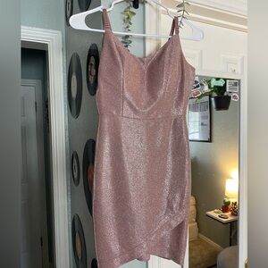 Pink Glitter HOCO Dress!! (From dillards) (WORN ONCE)